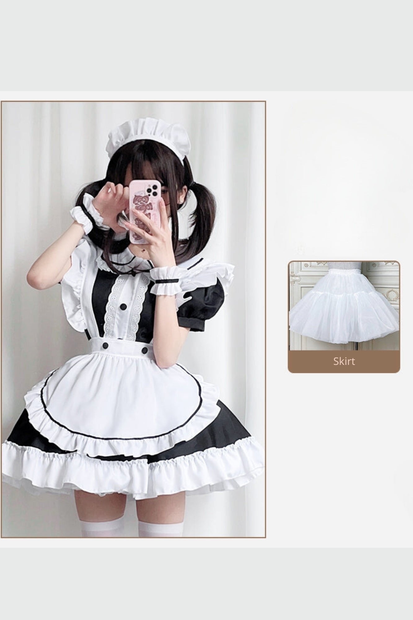 Black and White Lolita Maid Dress