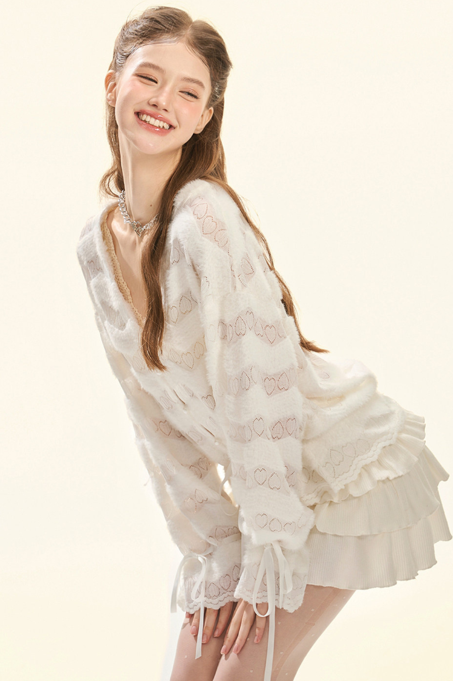 Pure Design Sweet Girly Loose Cardigan