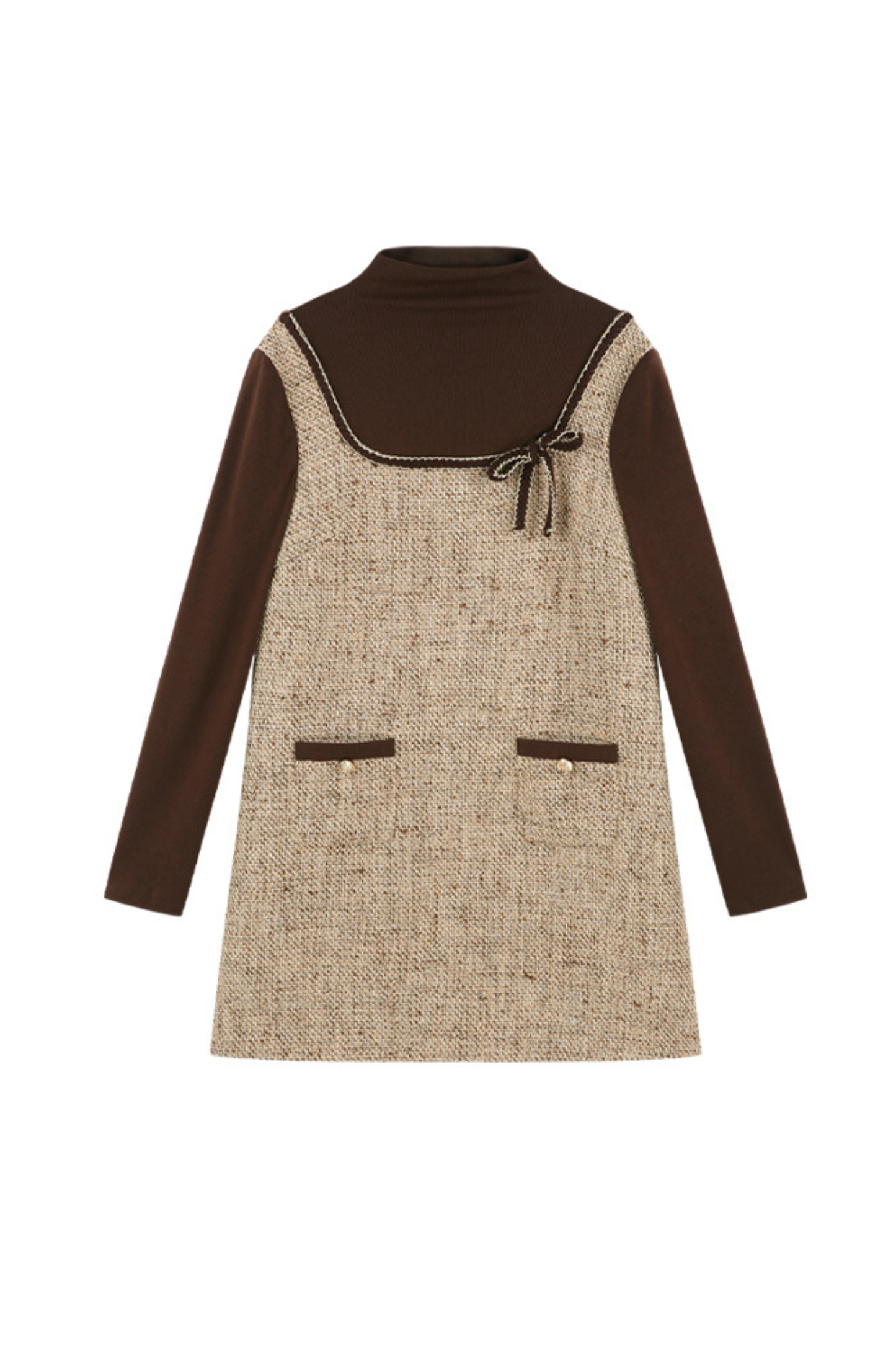Coffee Colored Preppy Dress