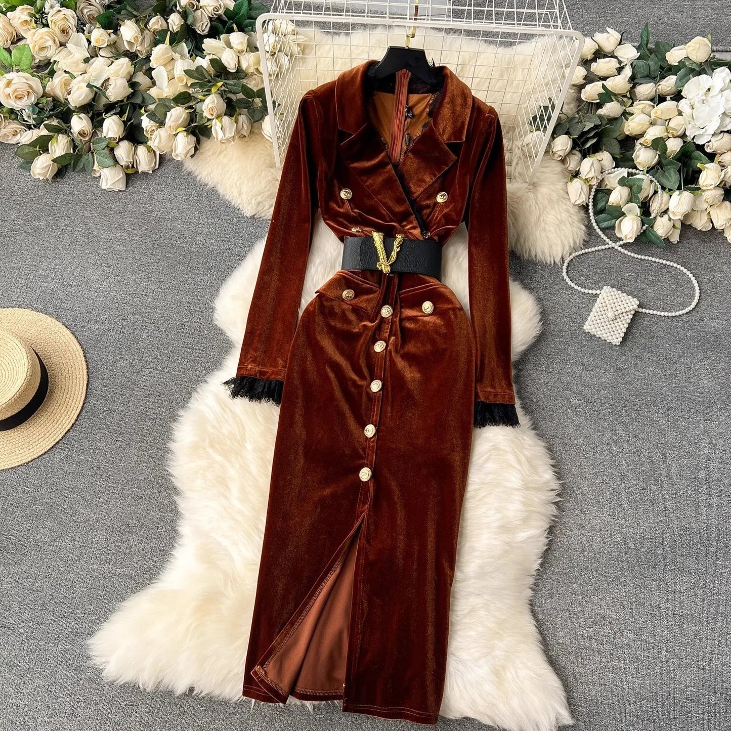 Long Velvet Dress