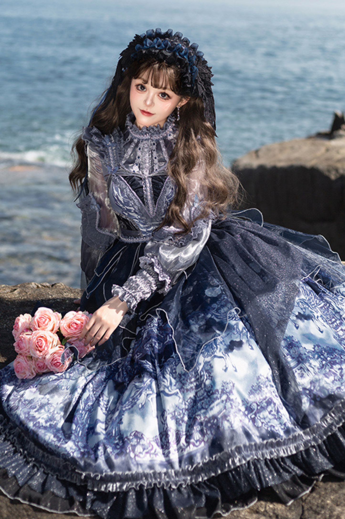 Angel Garden Blue Jsk + Loose Shirt