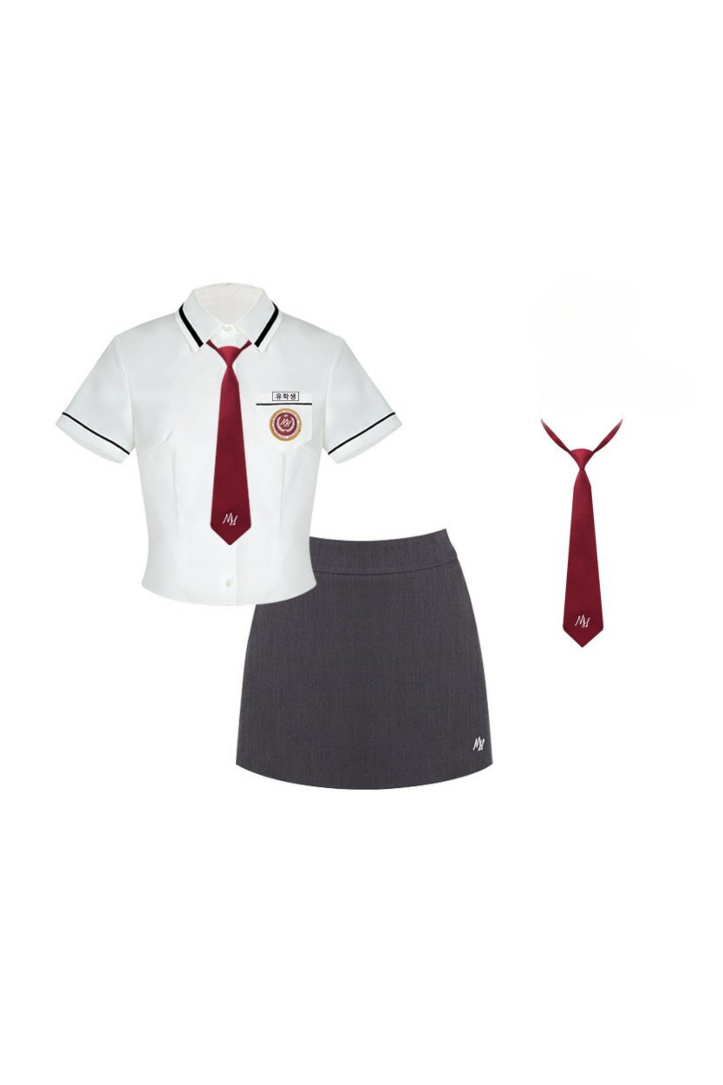 Jk College Shirt + Pencil Skirt + Tie
