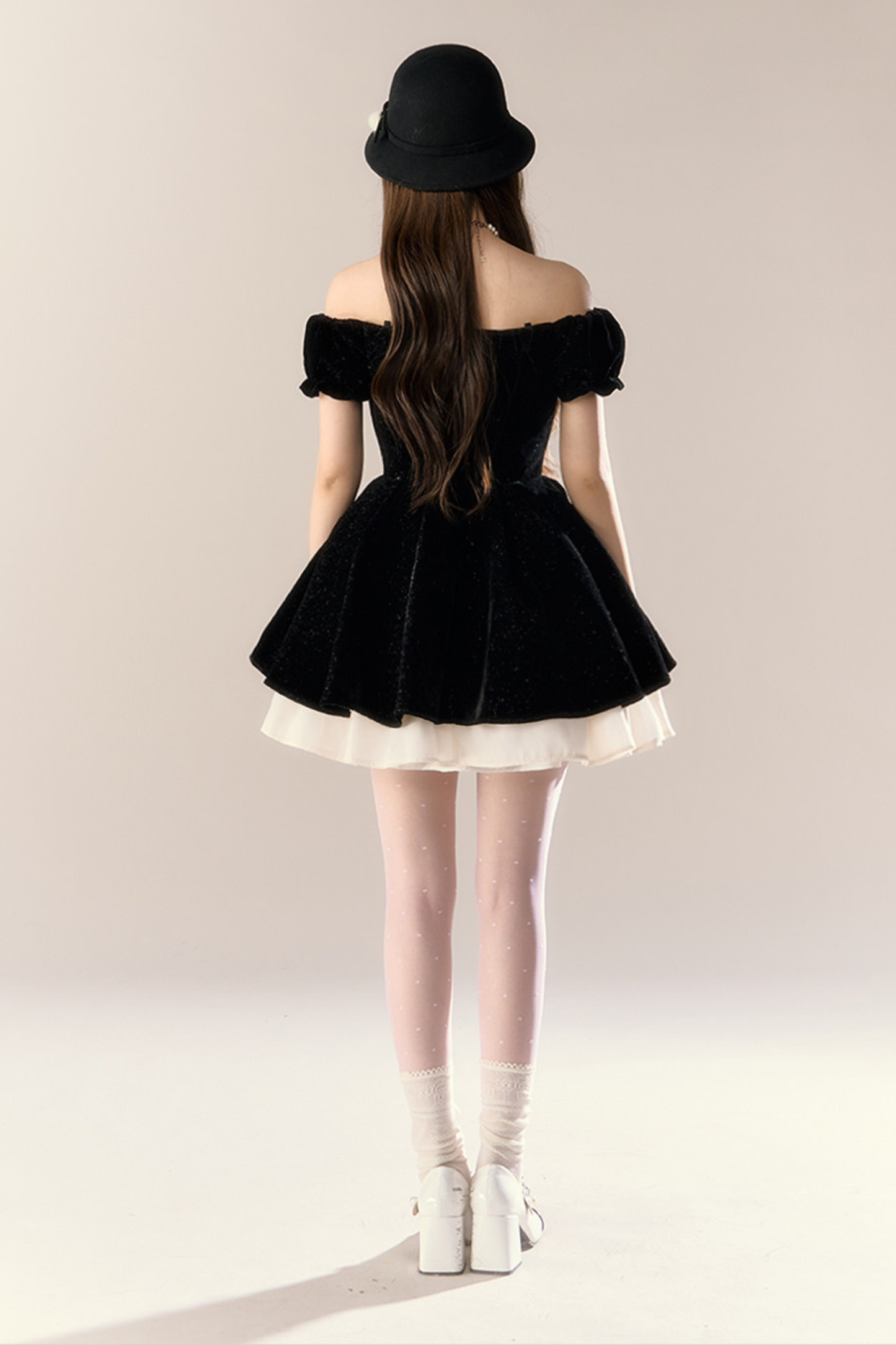 Velvet Girly French Banquet Dress