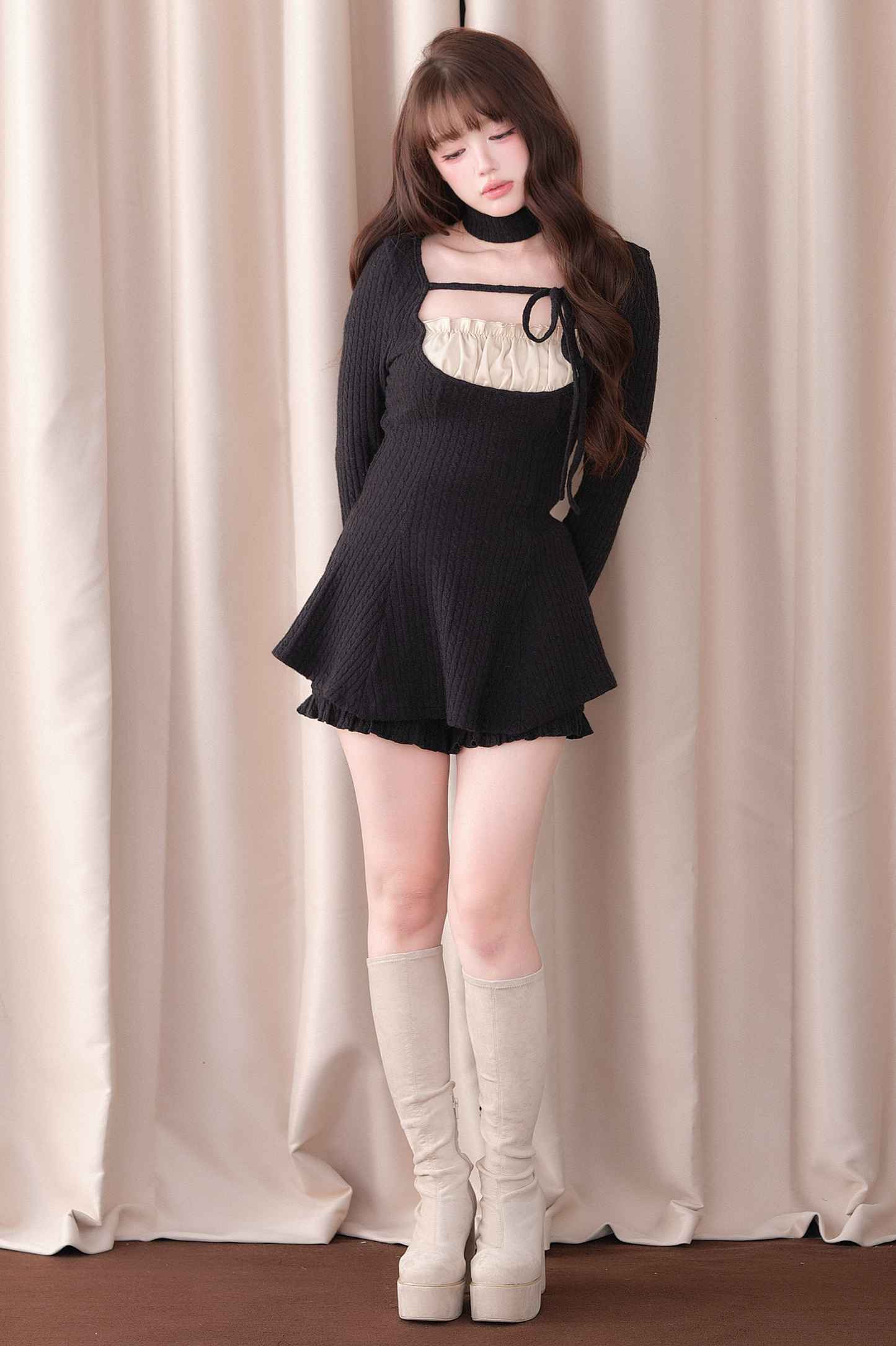 Ribbed Knit Dress + Shorts