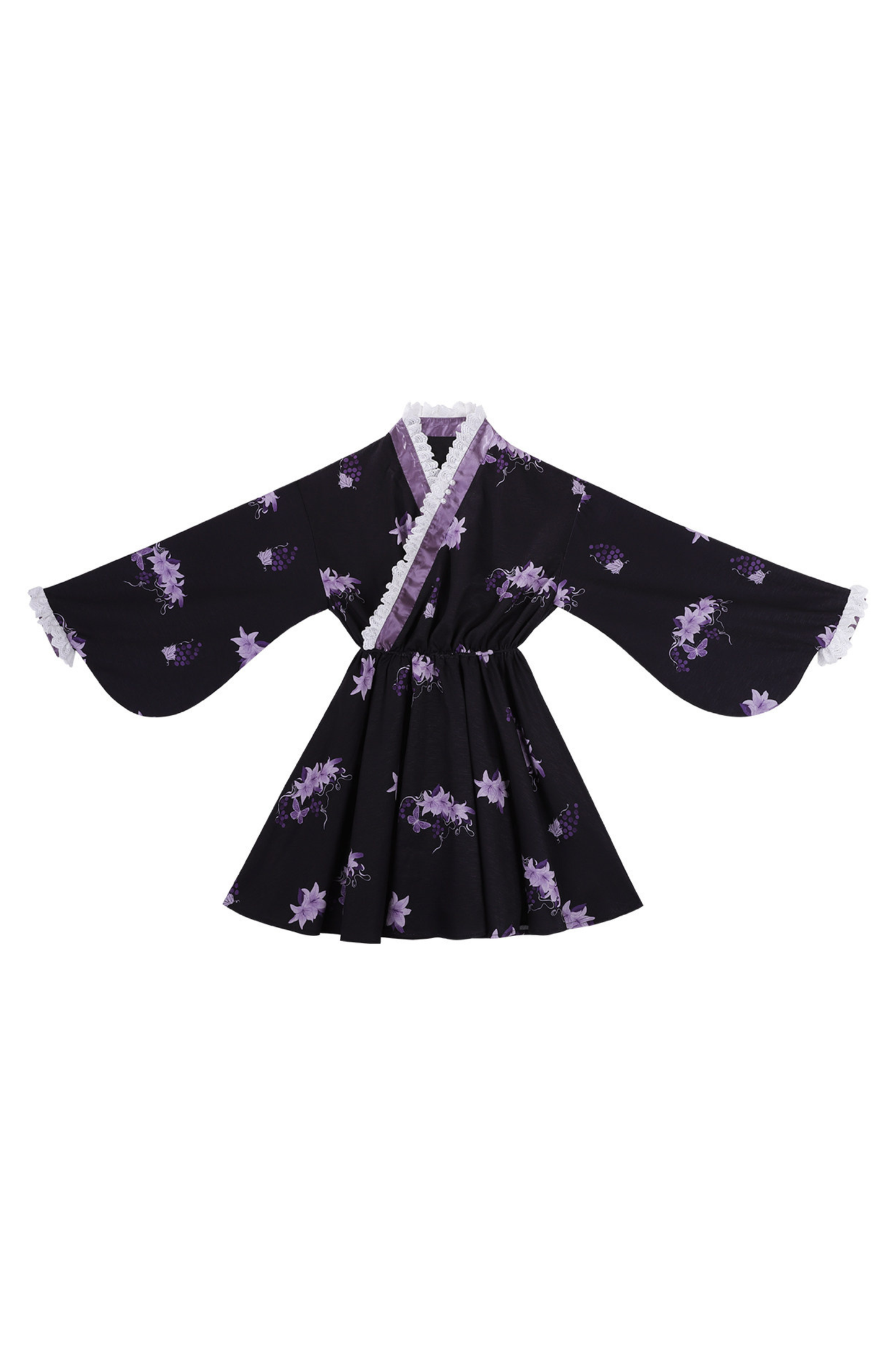 Chinese-style Purple Dress + Outer Dress + Long Skirt