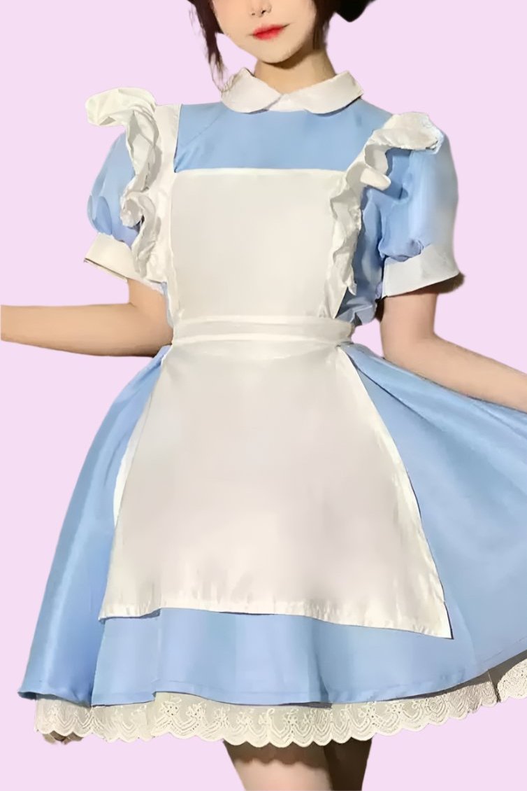 Powder Blue Alice Maid Dress Set