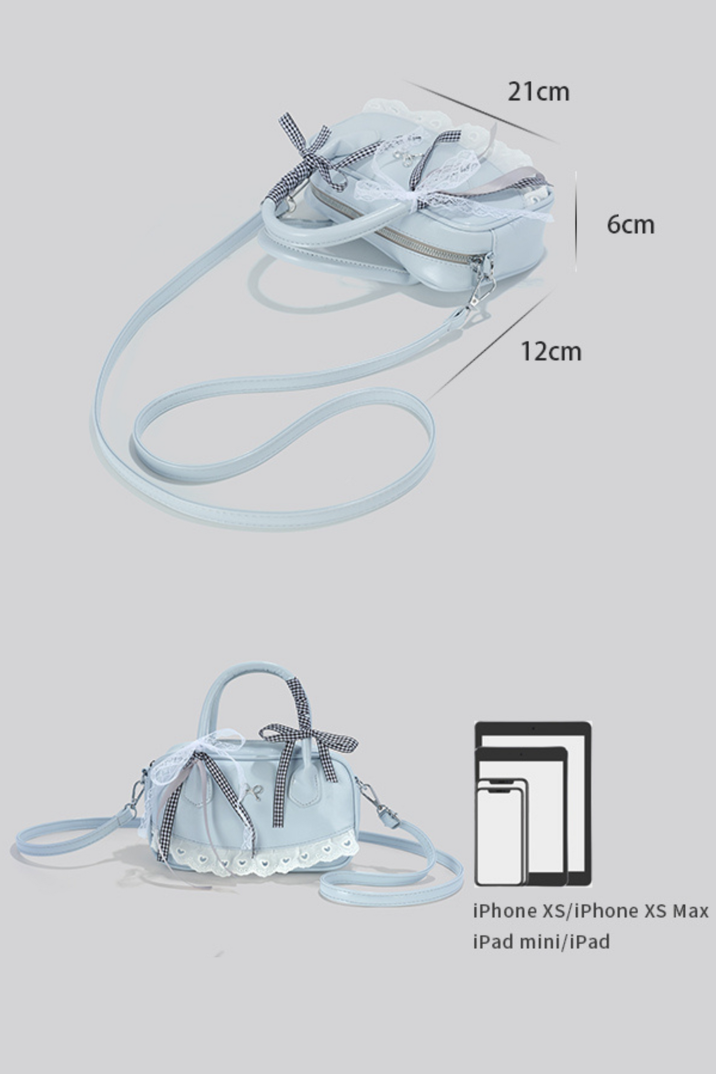 Ribbon Lace Boston Bag