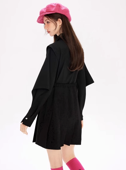 Waist Design Pleated Dress