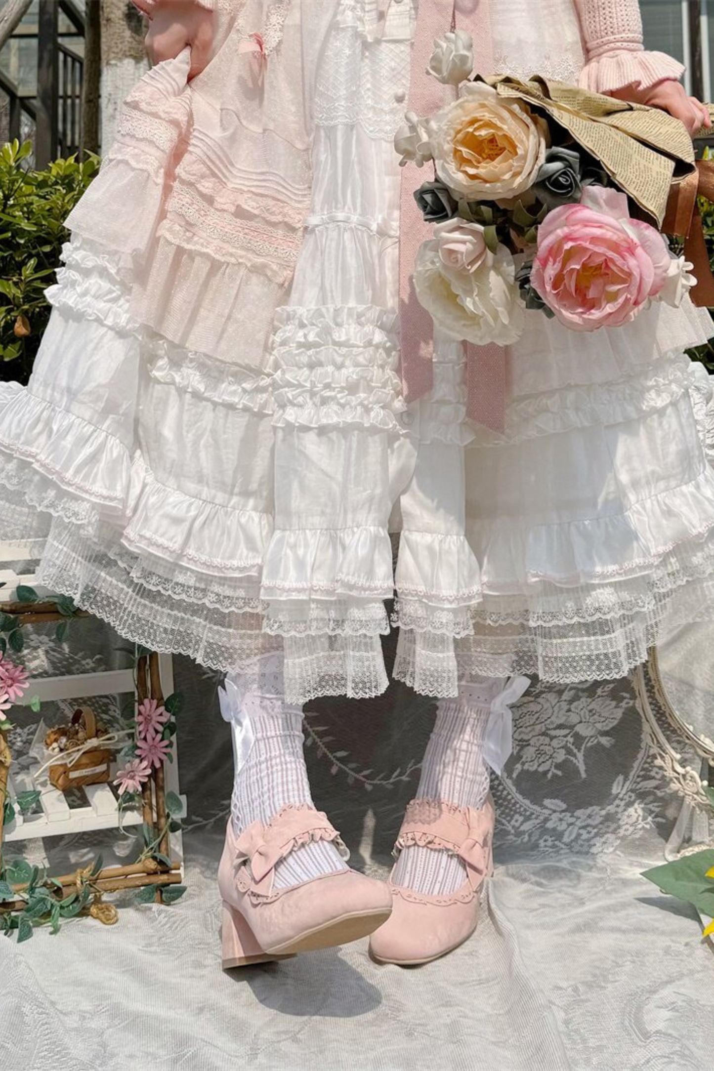 Butterfly Mid Heel Lolita Shoes