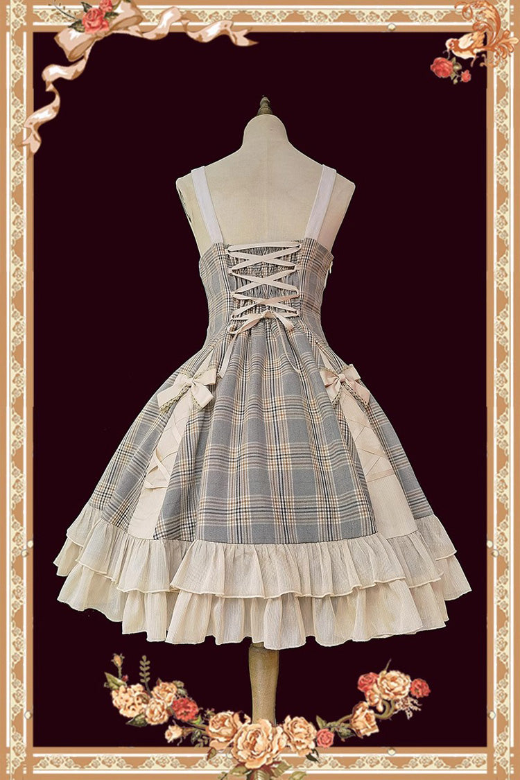 Multi-color Backlight Memoirs Slim Bowknot Sleeveless Ruffle Classic Lolita Dress