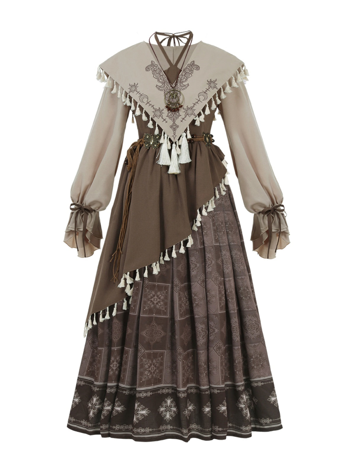 Exotic Retro Chinese-style Dress + Fake Collar