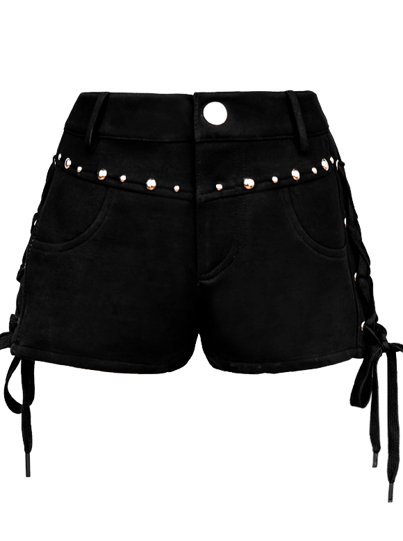 Heart Slim Top + Side Ribbon Shorts
