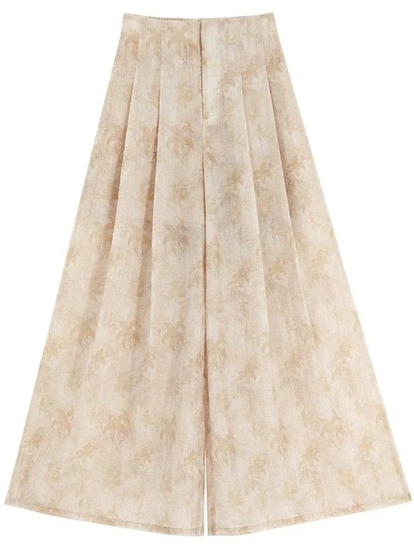 Retro Cheongsam Dress + Wide Leg Pants