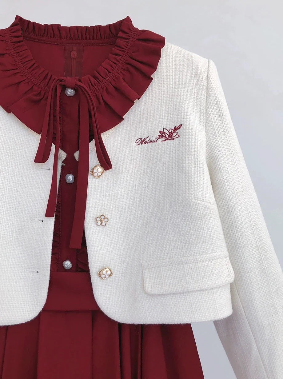 Retro Waist Logo Design + Short White Jacket