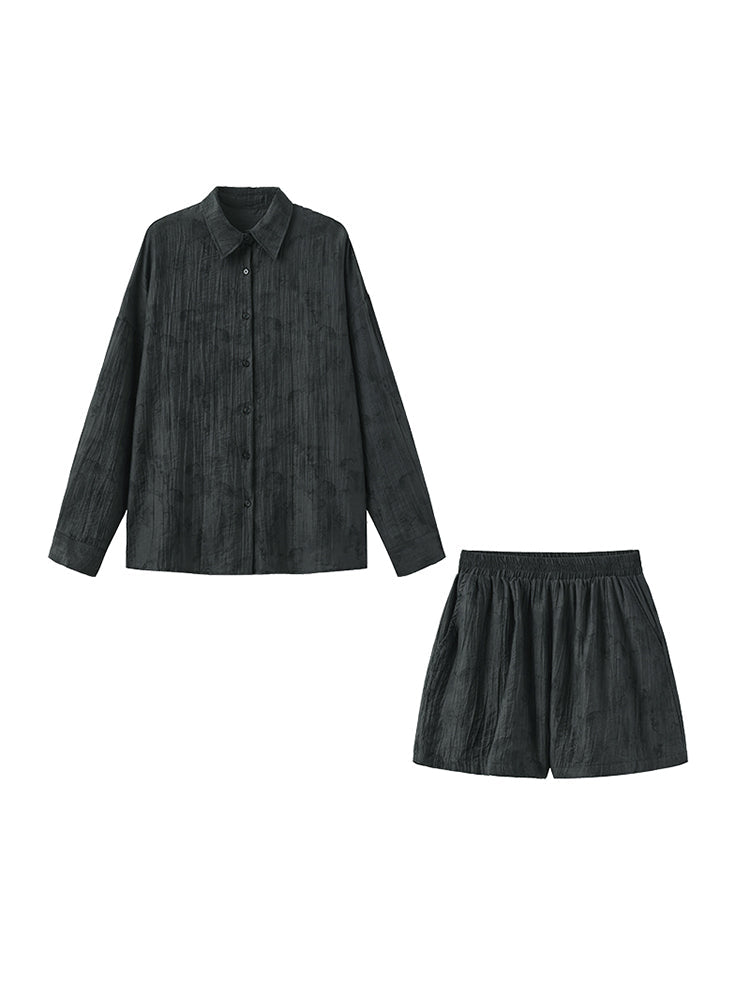Summer Tencel Shirt & Shorts Set