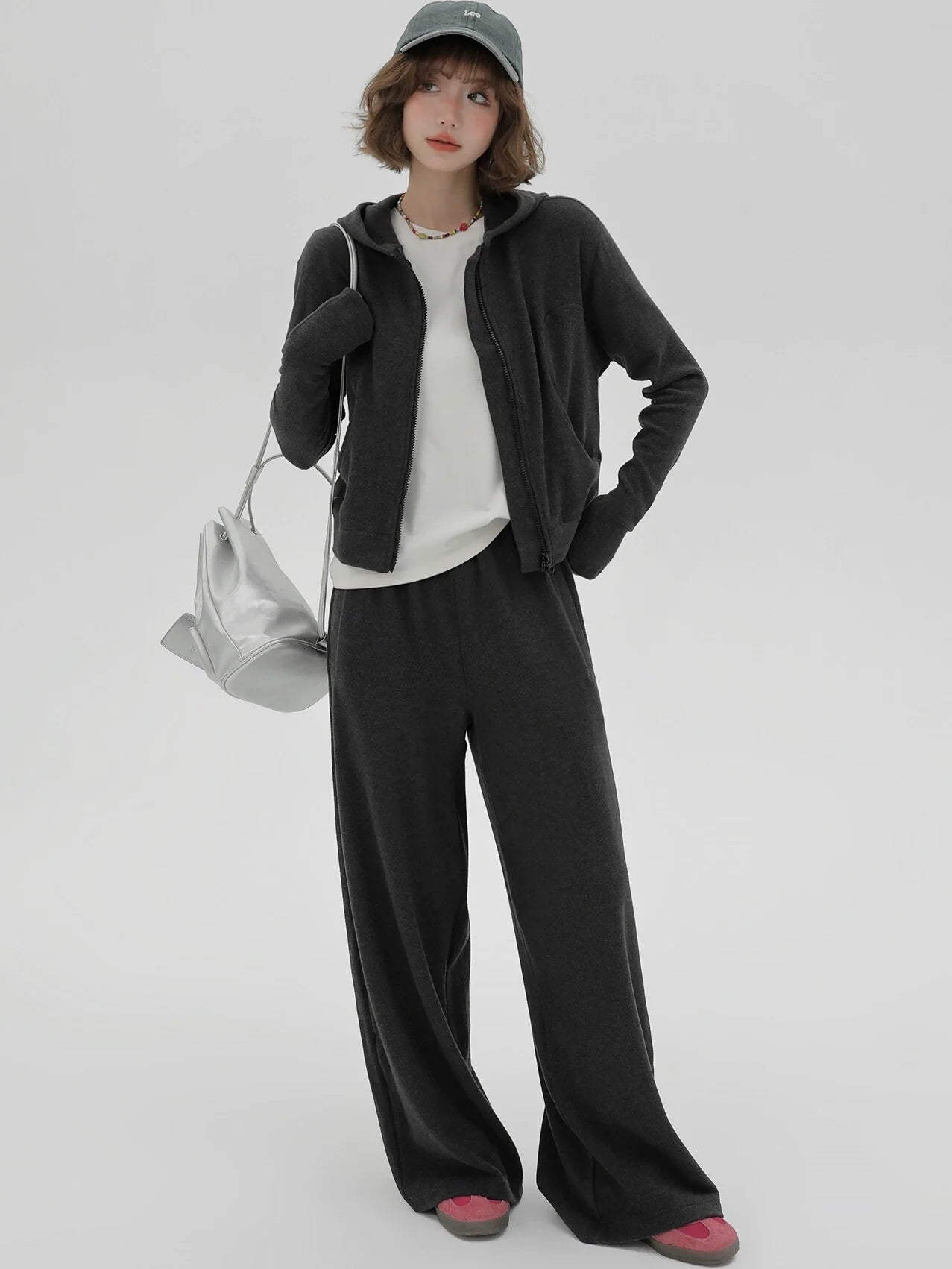 Korean Sports Lazy Style Sweat Hoodie Jacket + Pants