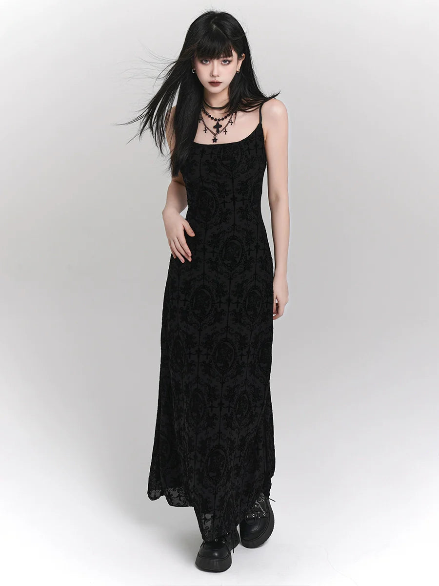 Ghost Girl Dark Summer Long Camisole Dress