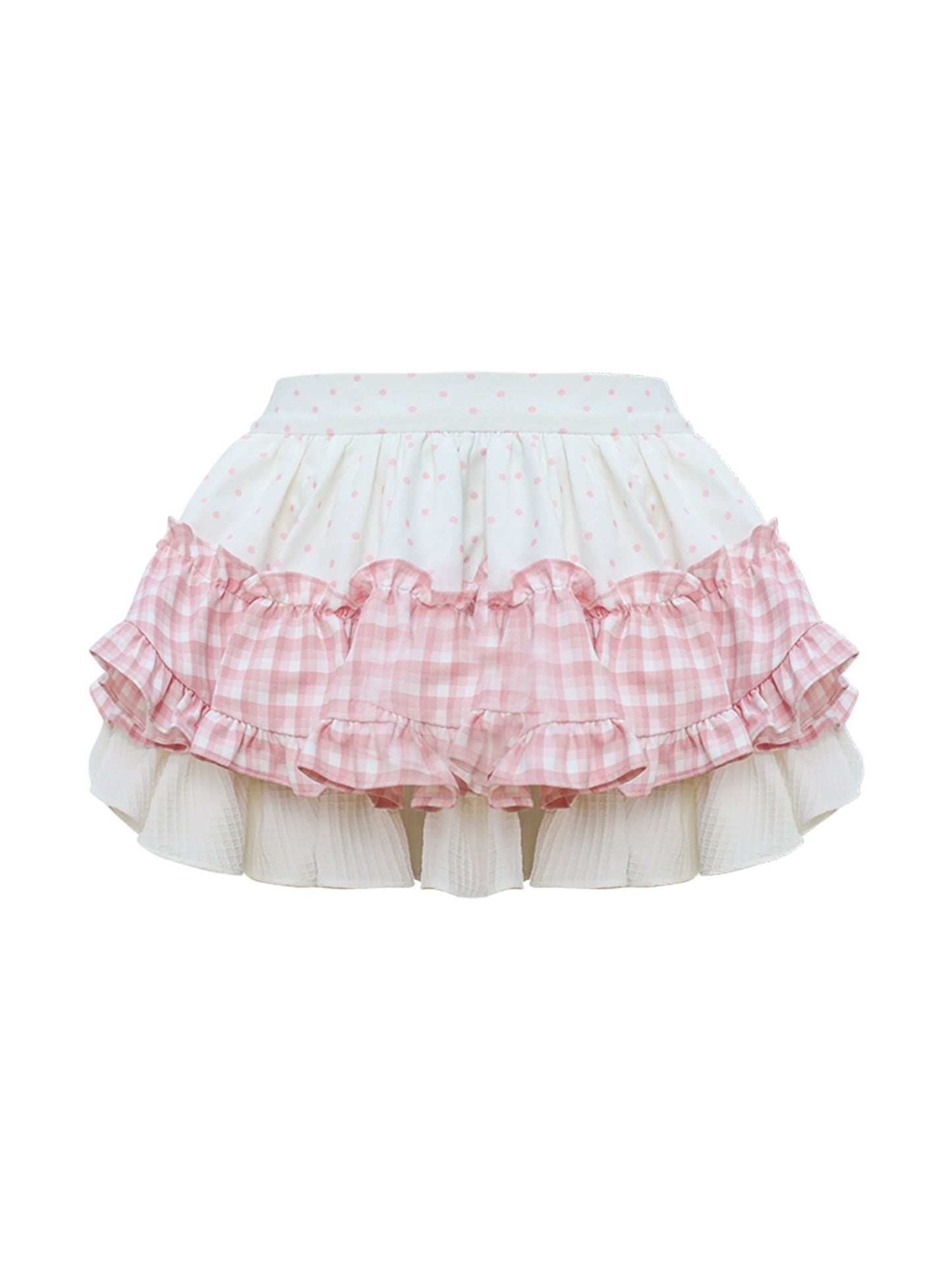 Doll Style Top + Check Dot Sweet Skirt + Apron + Sleeves + Turban