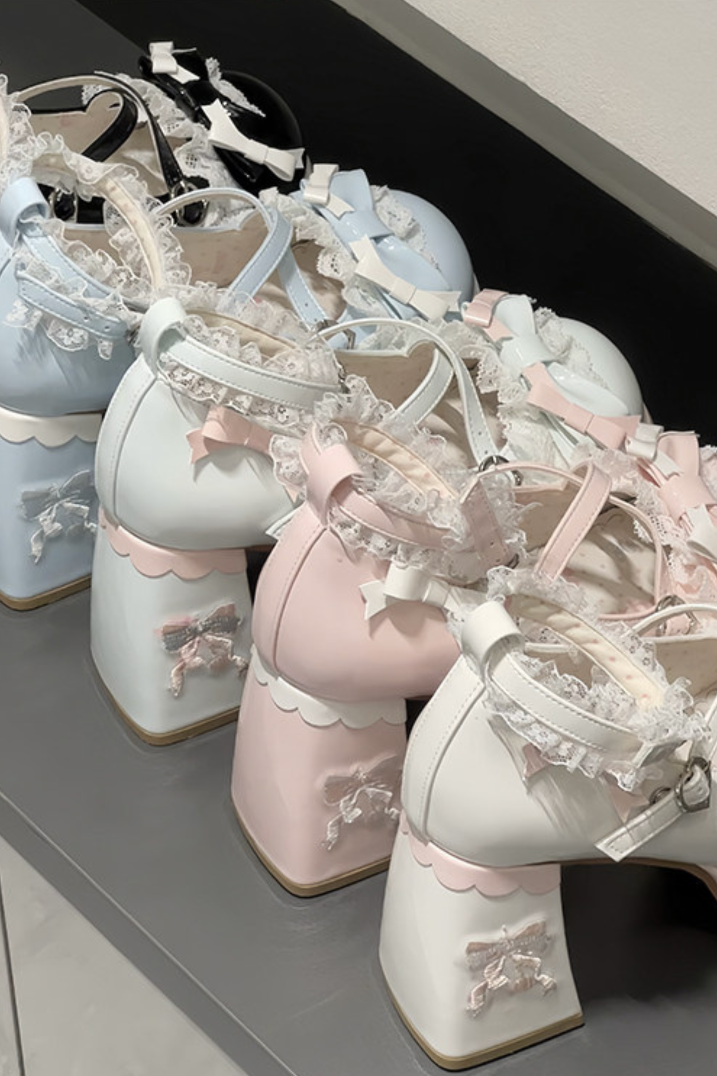 Sweet Lace Ribbon Lolita Shoes