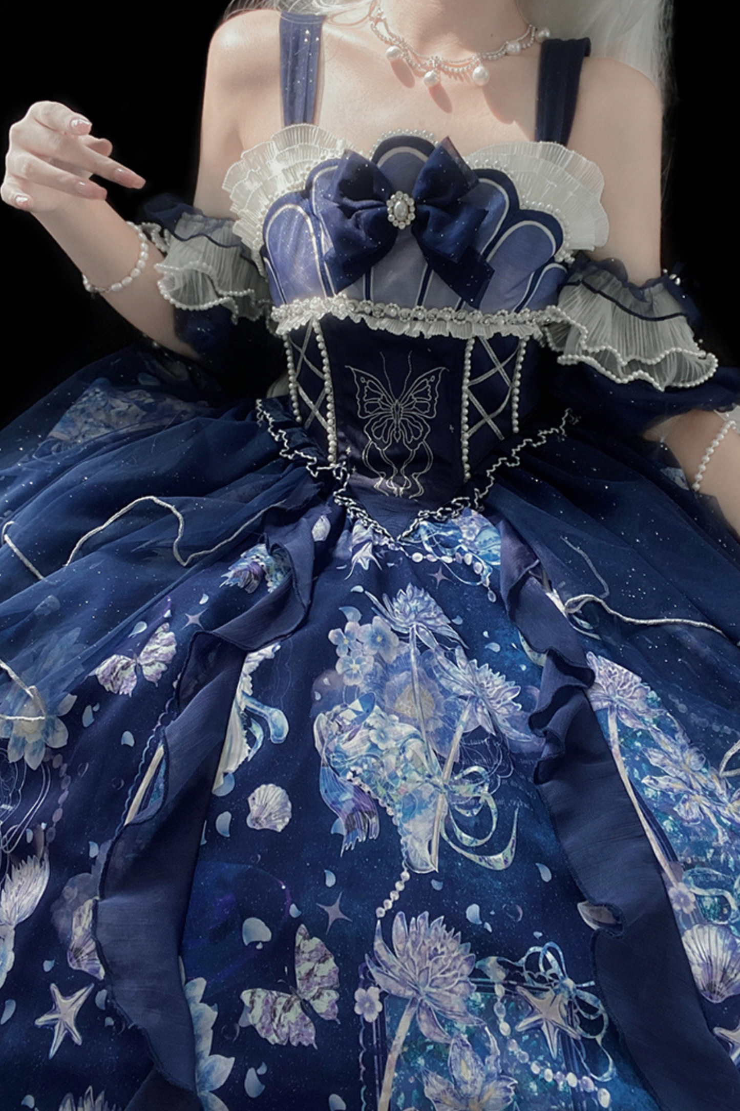 Strap Cherry Love Lolita Jsk + Wrist Sleeves + Necklace