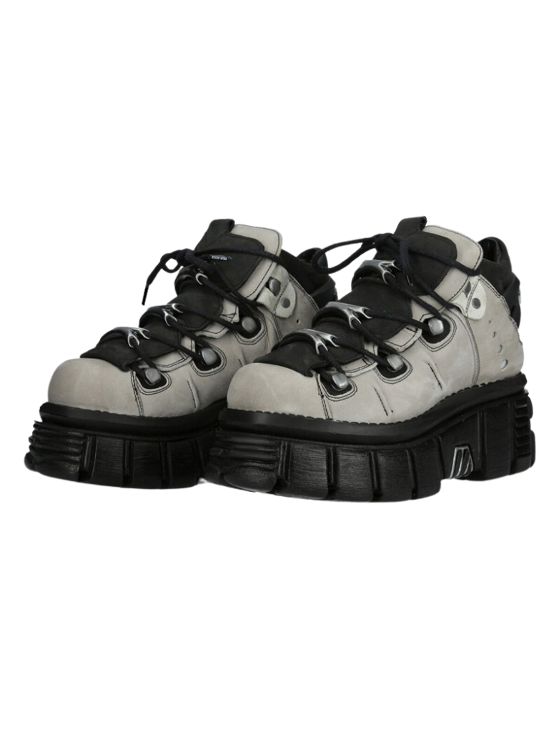 11-colors Punk Rock Retro Leather Metal Power Sole Sneaker