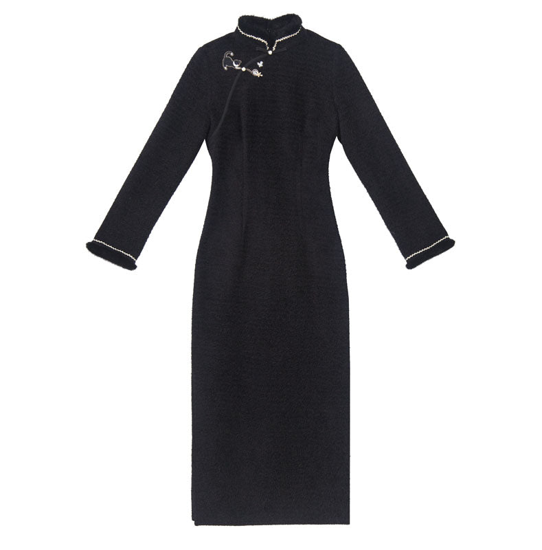 Two Tone Waist Chinese-style Dress