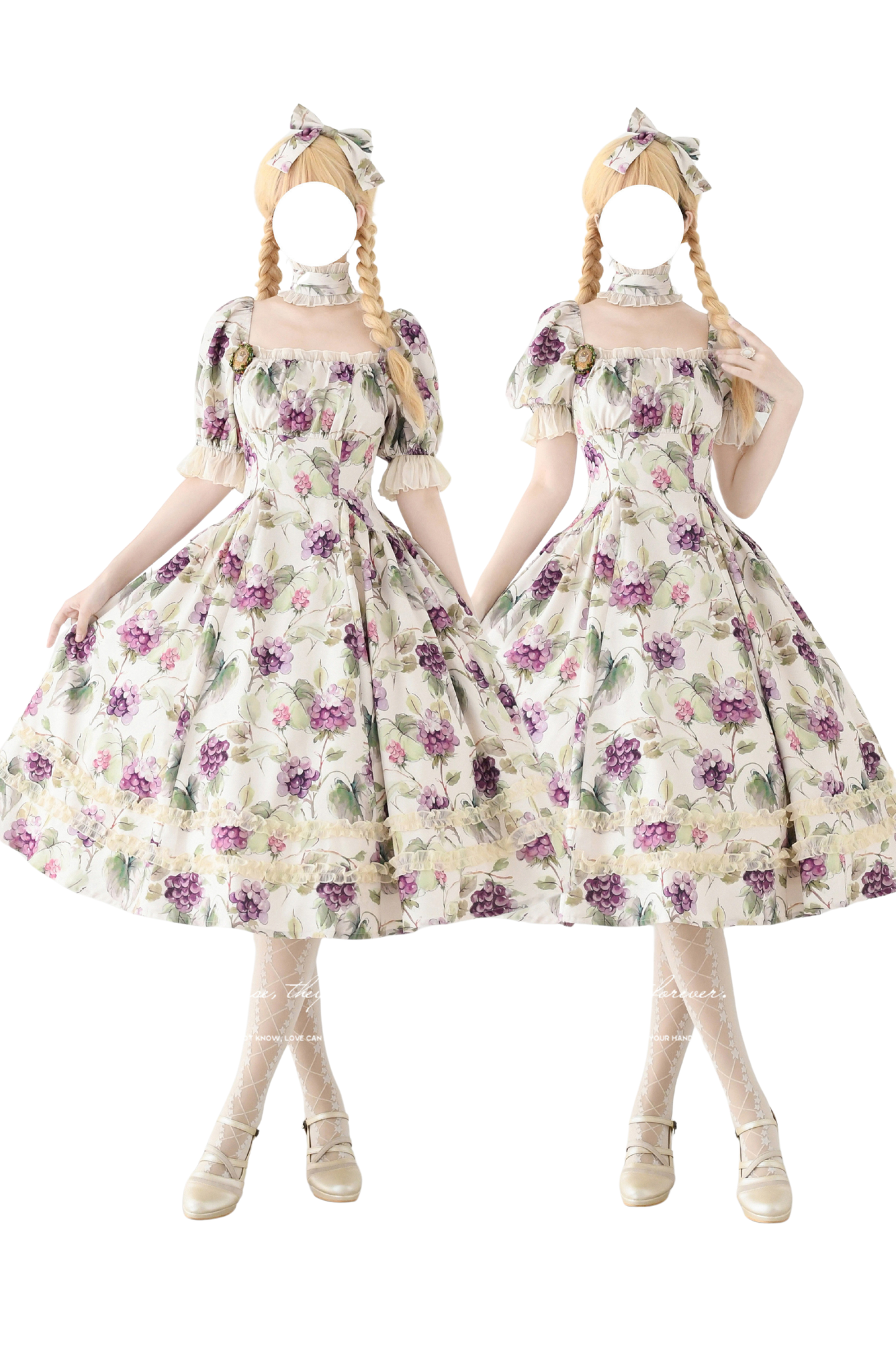 Forest Grape Flower Retro Lolita Dress