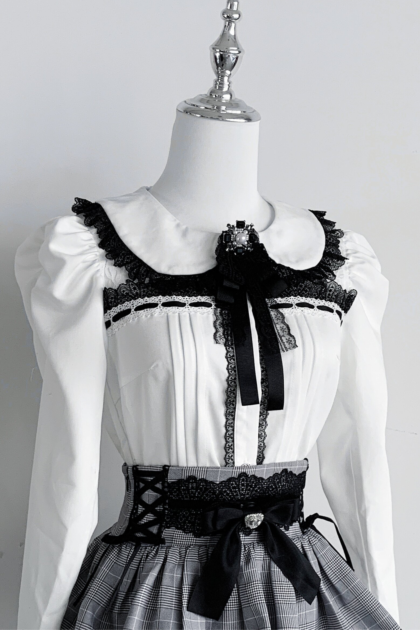 Dark Lace Top + Skirt