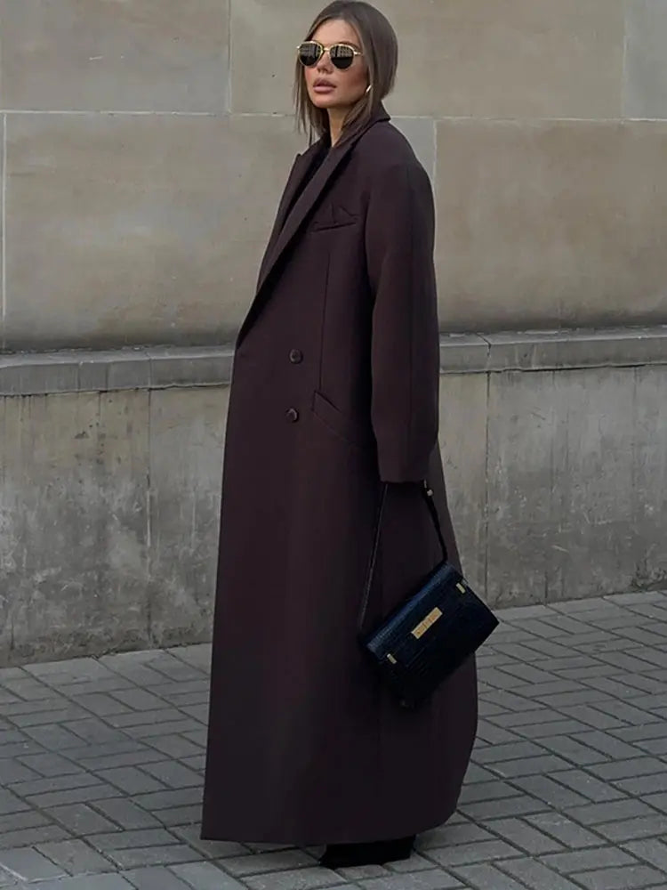 Woolen Overcoat Brown