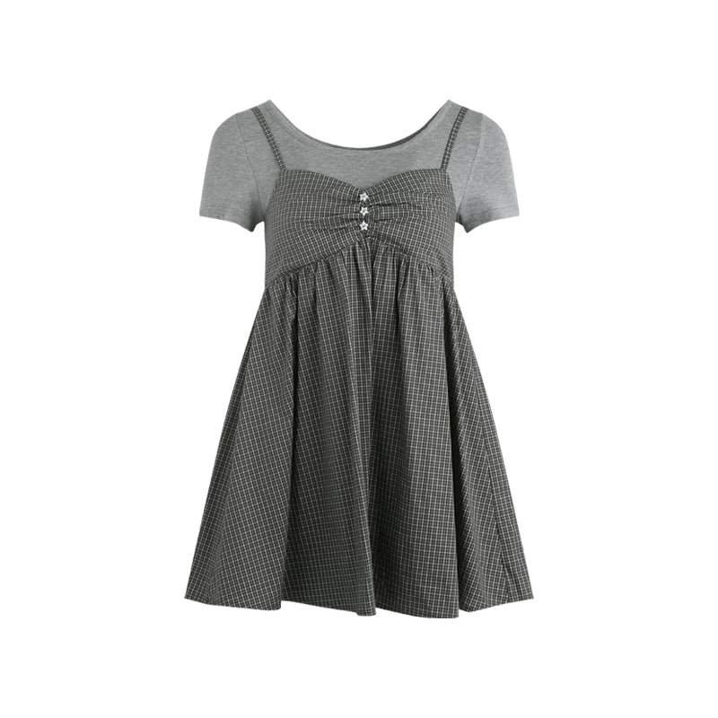 Fake Two-piece Cotton Top