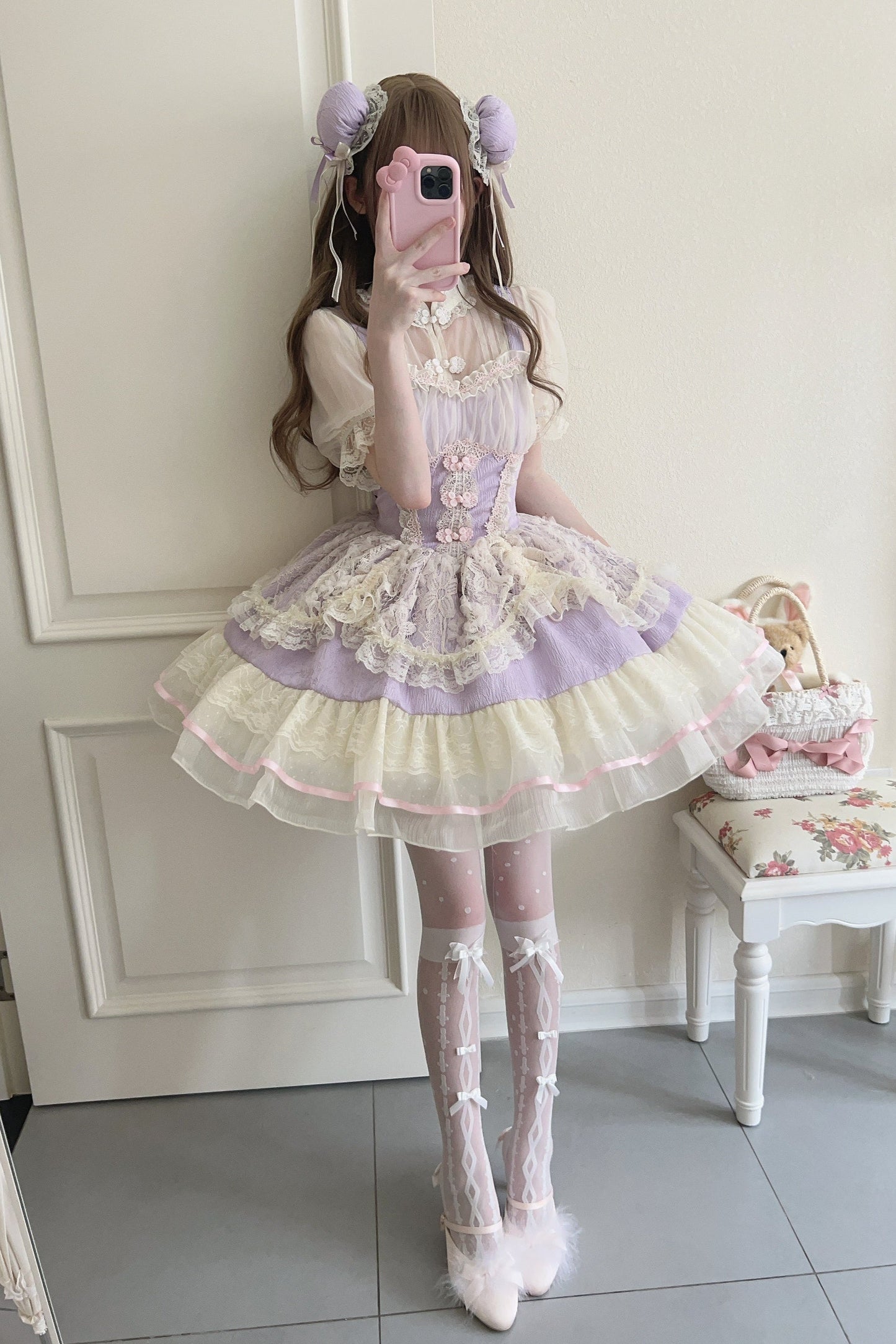 Sweet Girly Ballet Style Lolita Suspender Jsk Dress