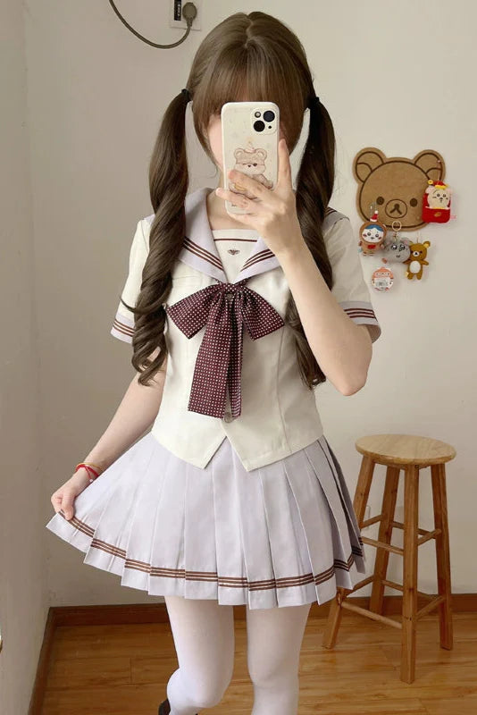Retro Color Sweet Sailor Dress