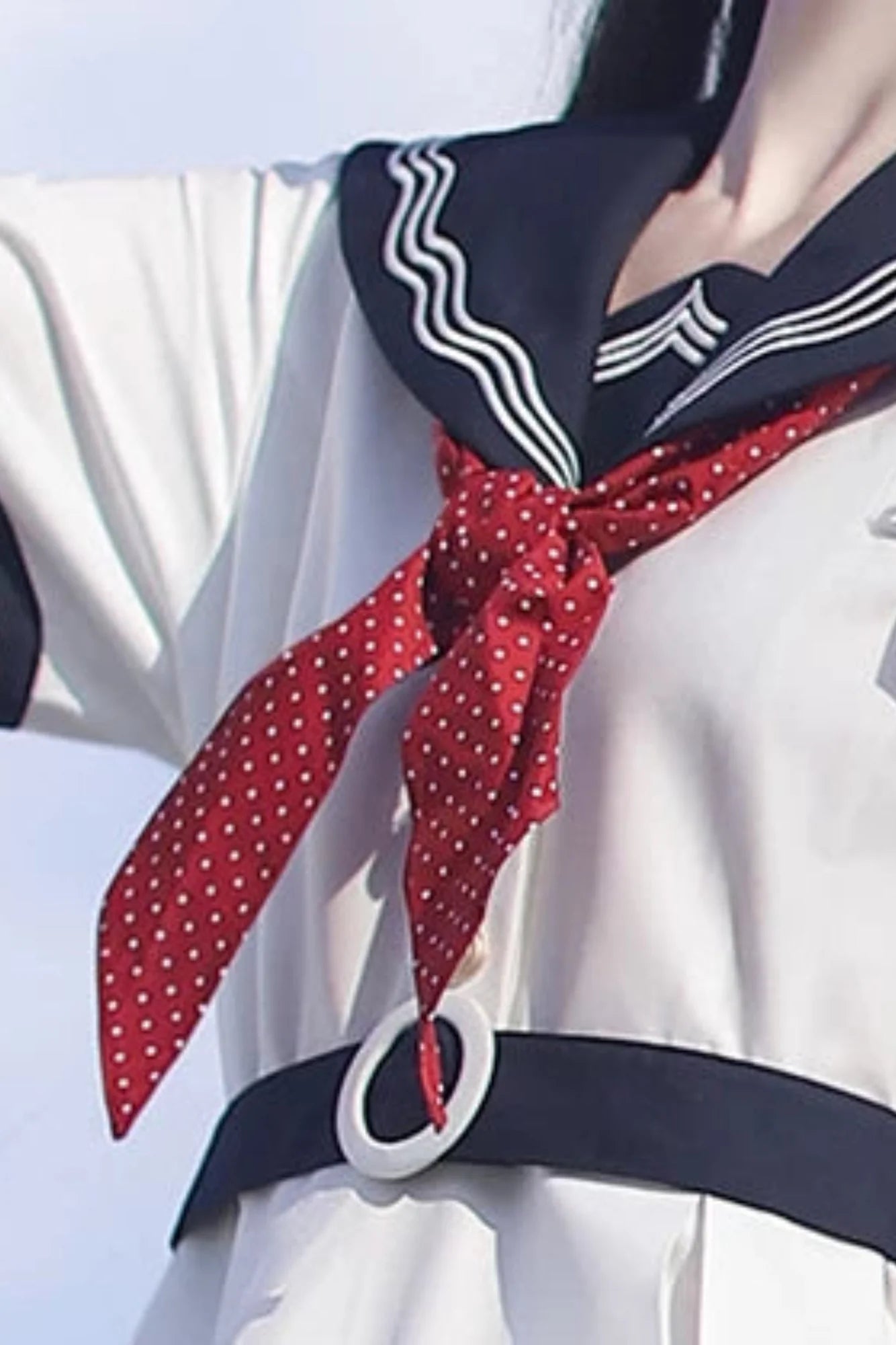 Summer Sea Sailor Top + Skirt + Ribbon Accessory