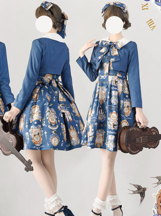 Eternal Echo Classical Print Lolita Dress Jacket Set