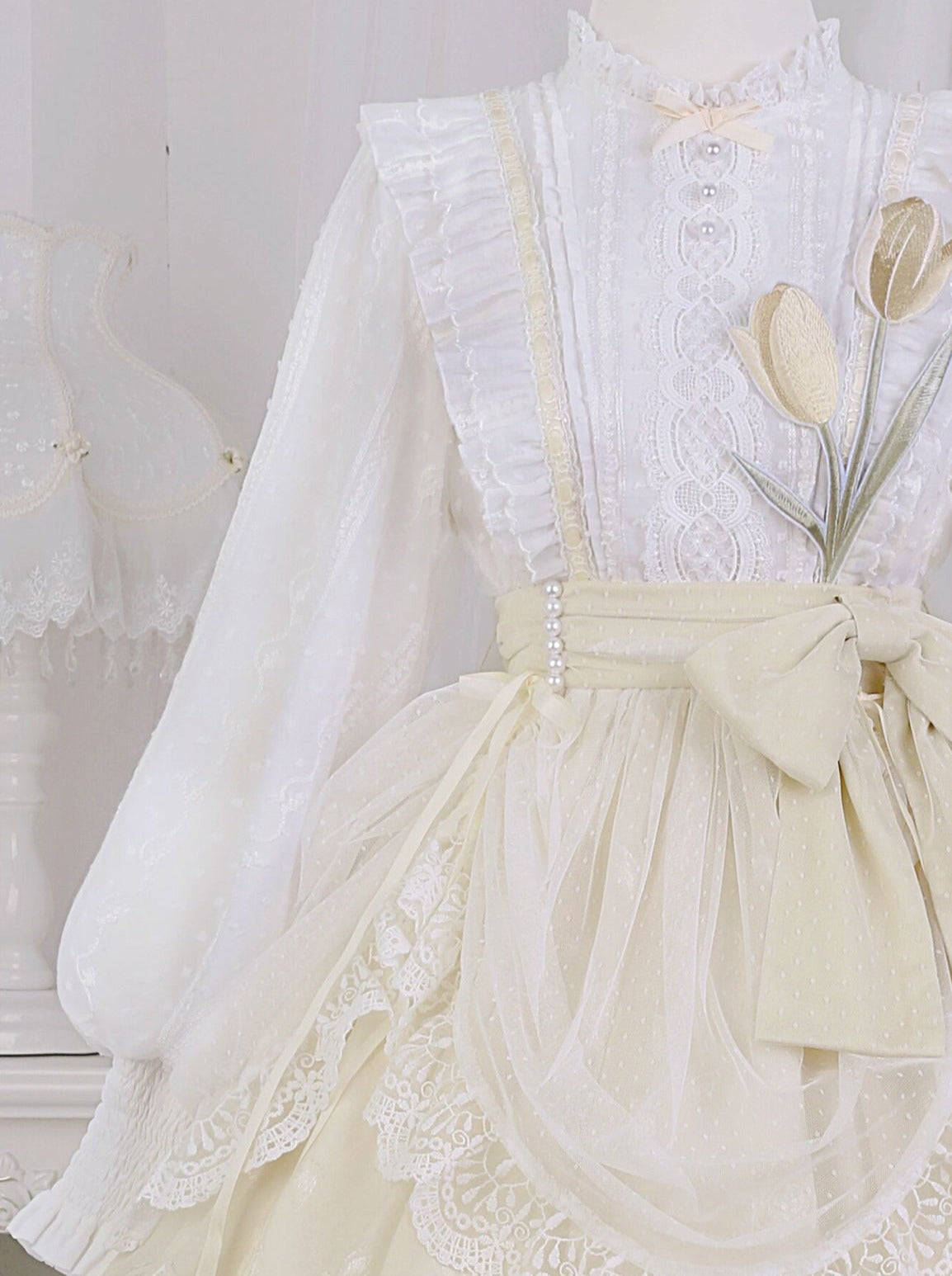 Pure Girly Tulip Ruffle Lolita Dress