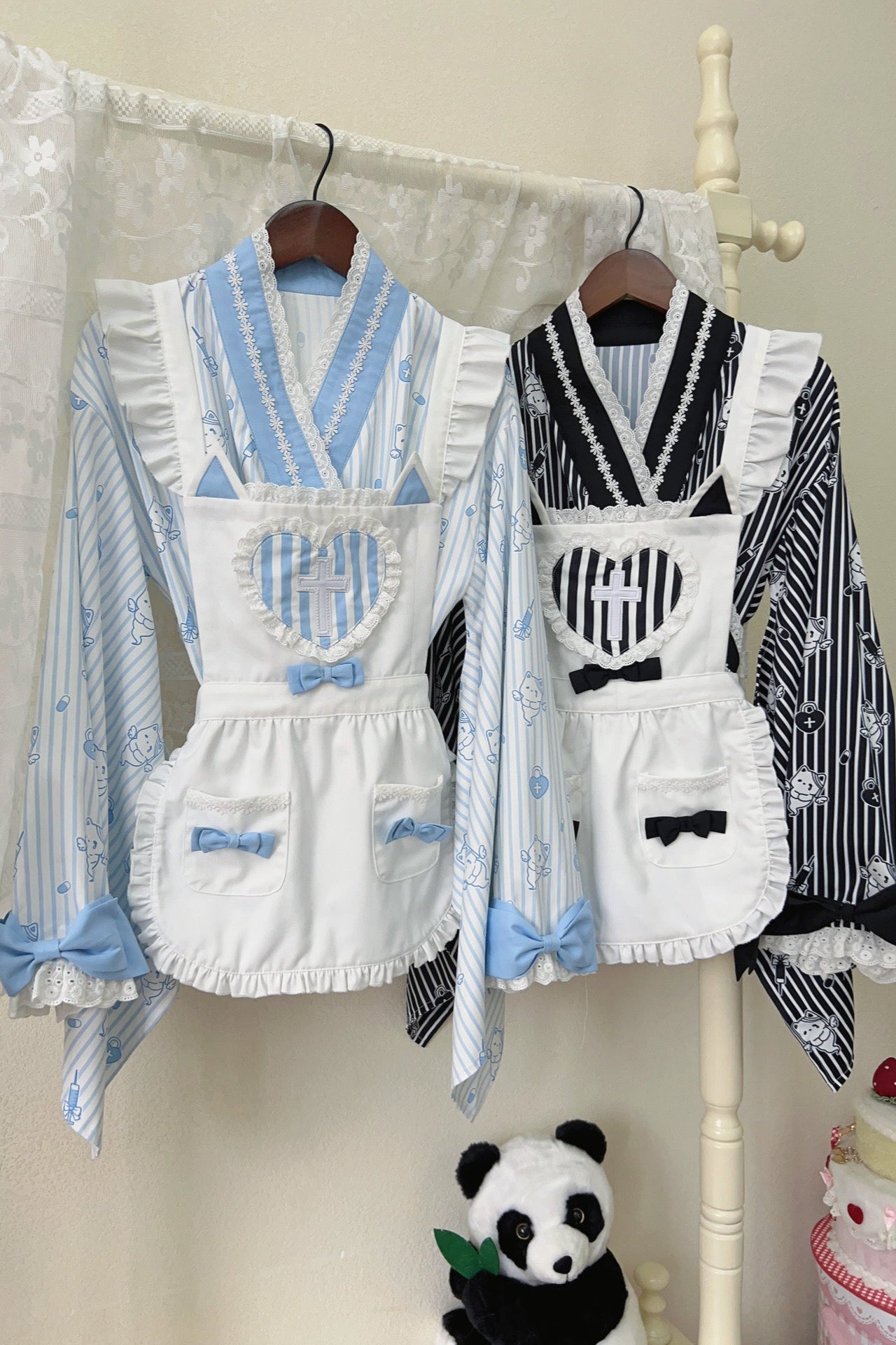 Medical Japanese Style Maid Stripe Lolita