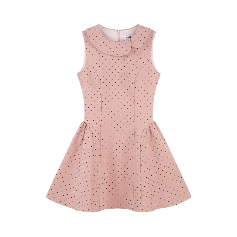French Dot Dress + Cardigan