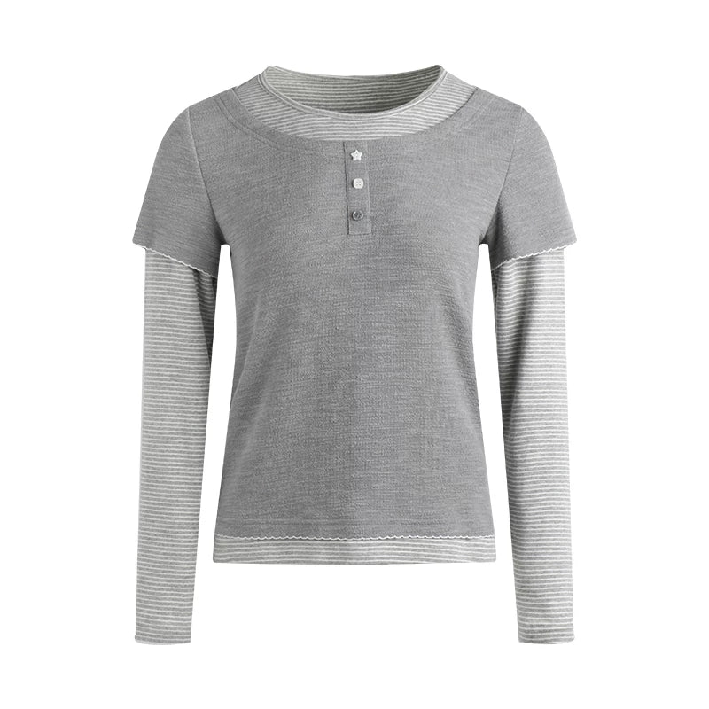 Contrast Color Layered Top