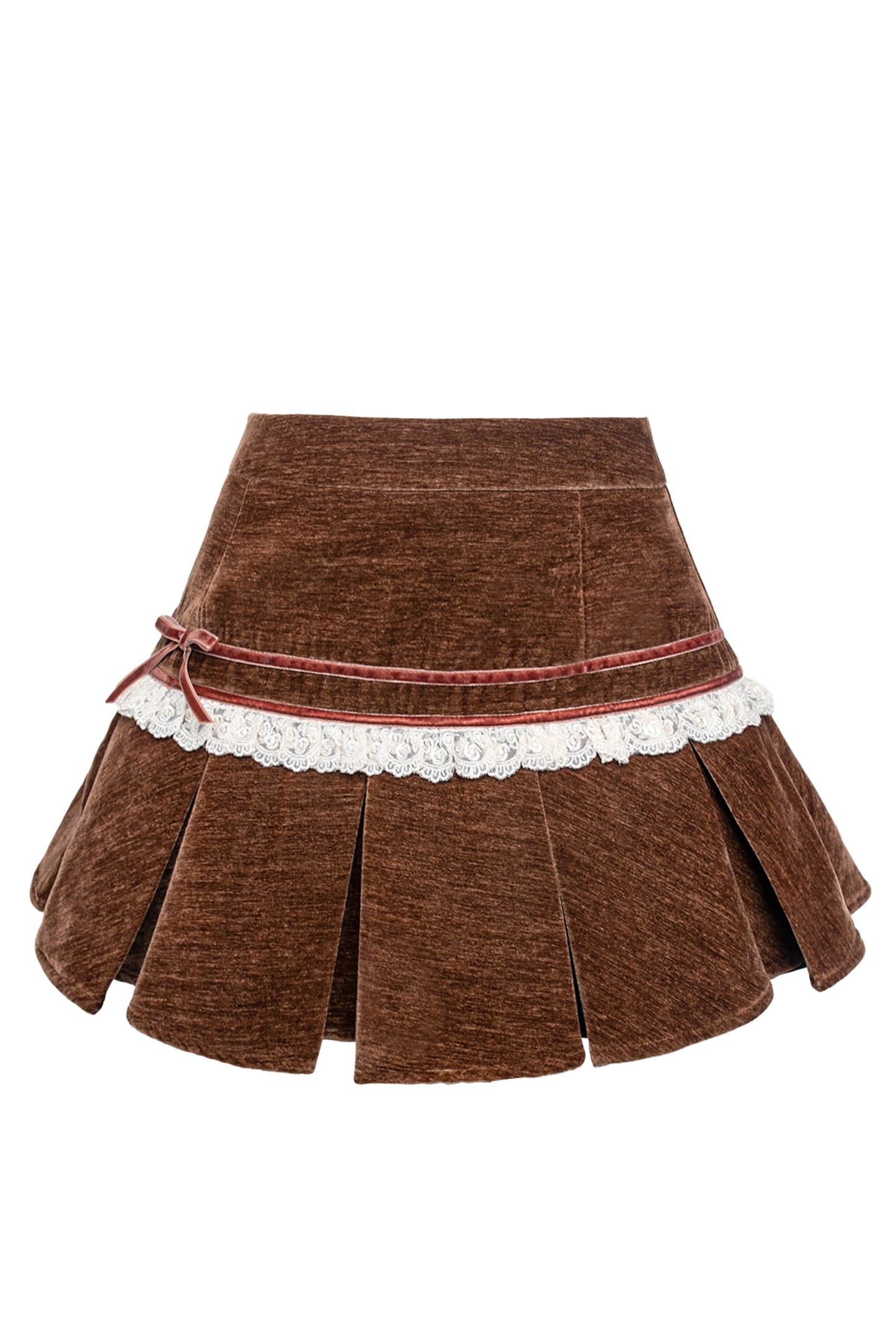 Bear Knit Cardigan + Bear Jacket + Velvet Skirt + Shirt