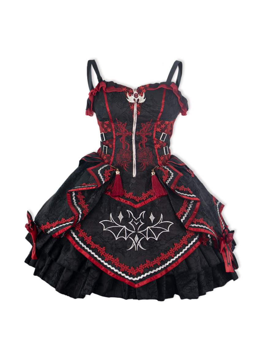 Dark Bat Jsk Gothic Dress Dark Panther Lolita Dress