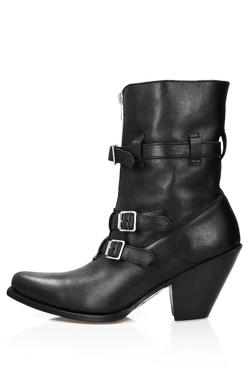 Y2k Style Zipper Boots