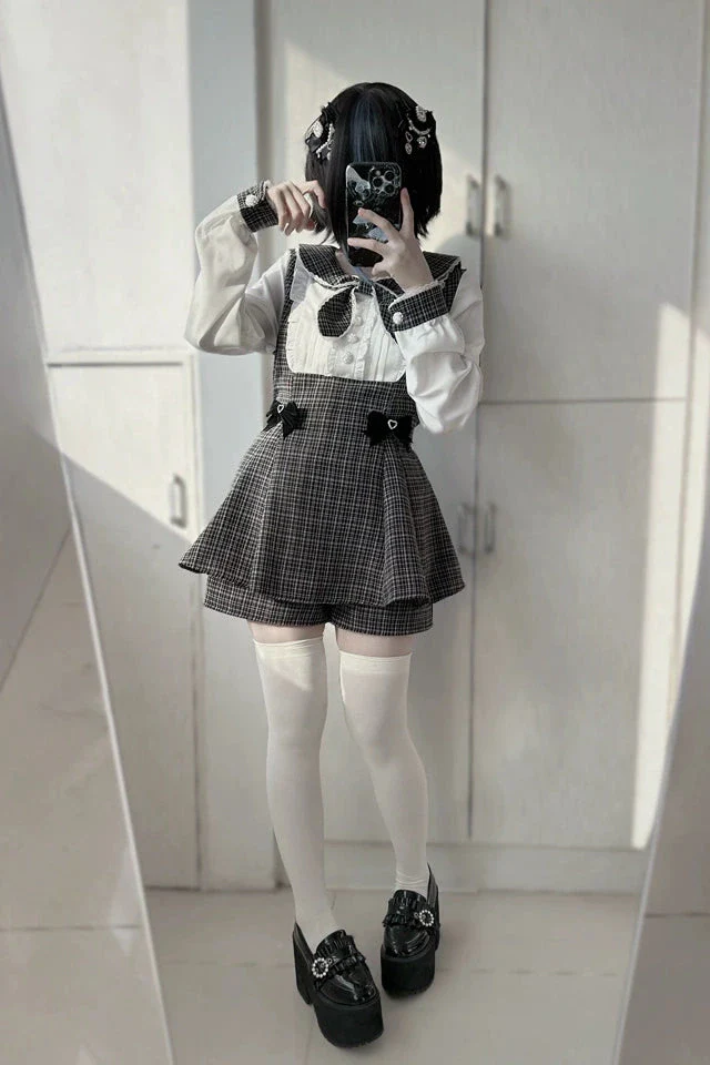 Ribbon Tie Long Sleeve Fragrance Suit