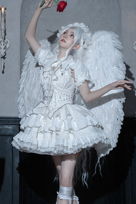 Contrast Cross Jsk Gothic Lolita Dress