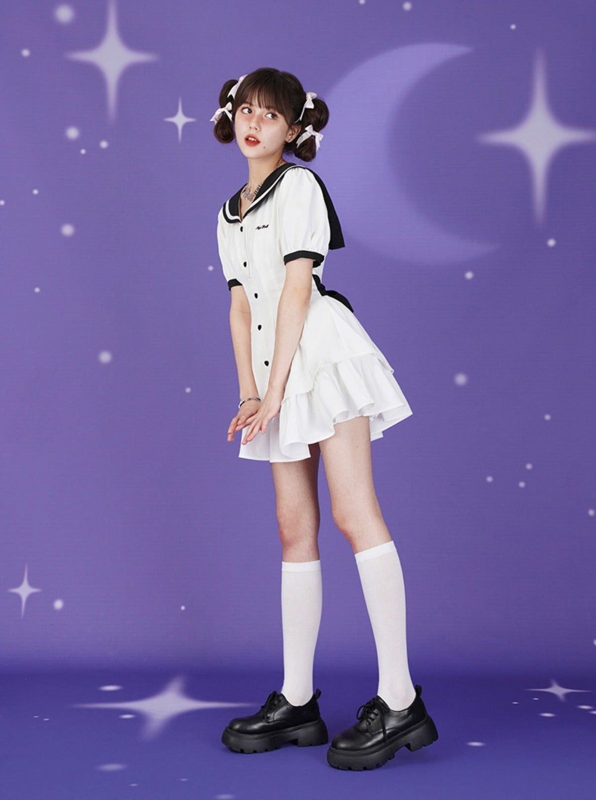 Sailor Collar Pumpkin Pants Set