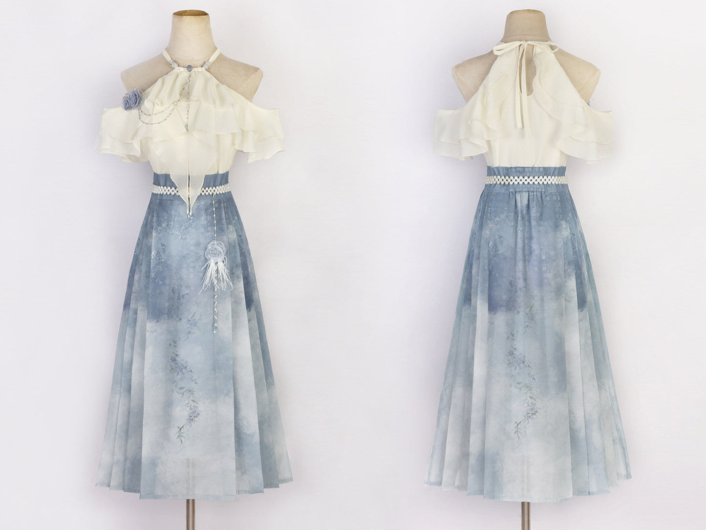 Improved Hanfu Horse Face Skirt Set