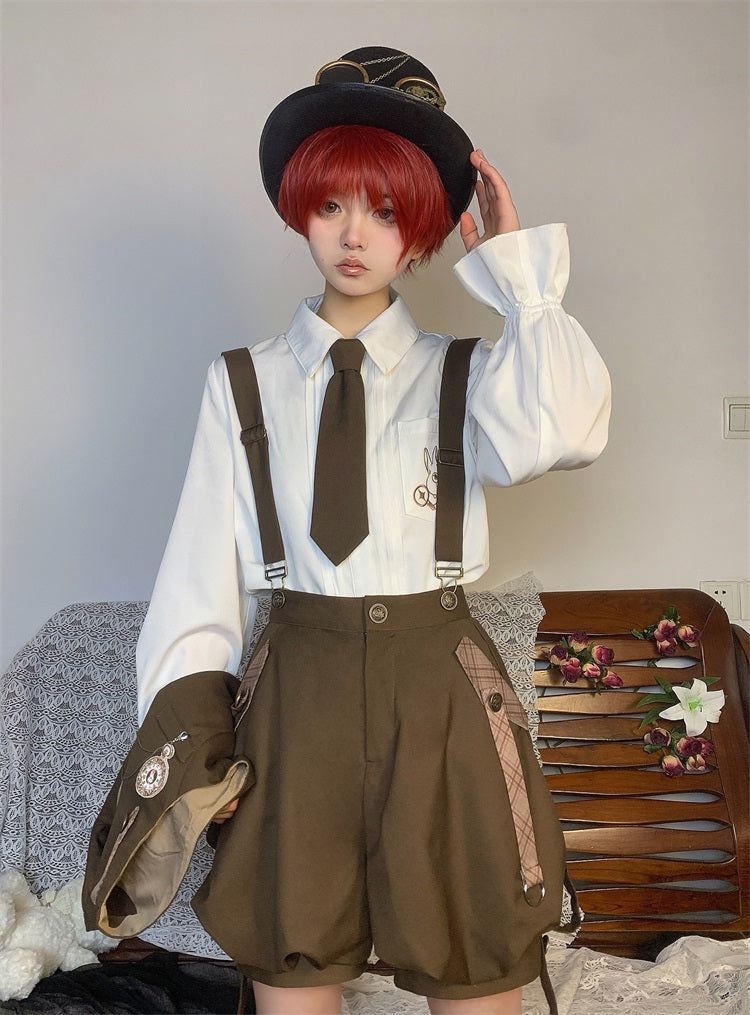 Detective Boy Vest + Ruffle Blouse + Balloon Pants