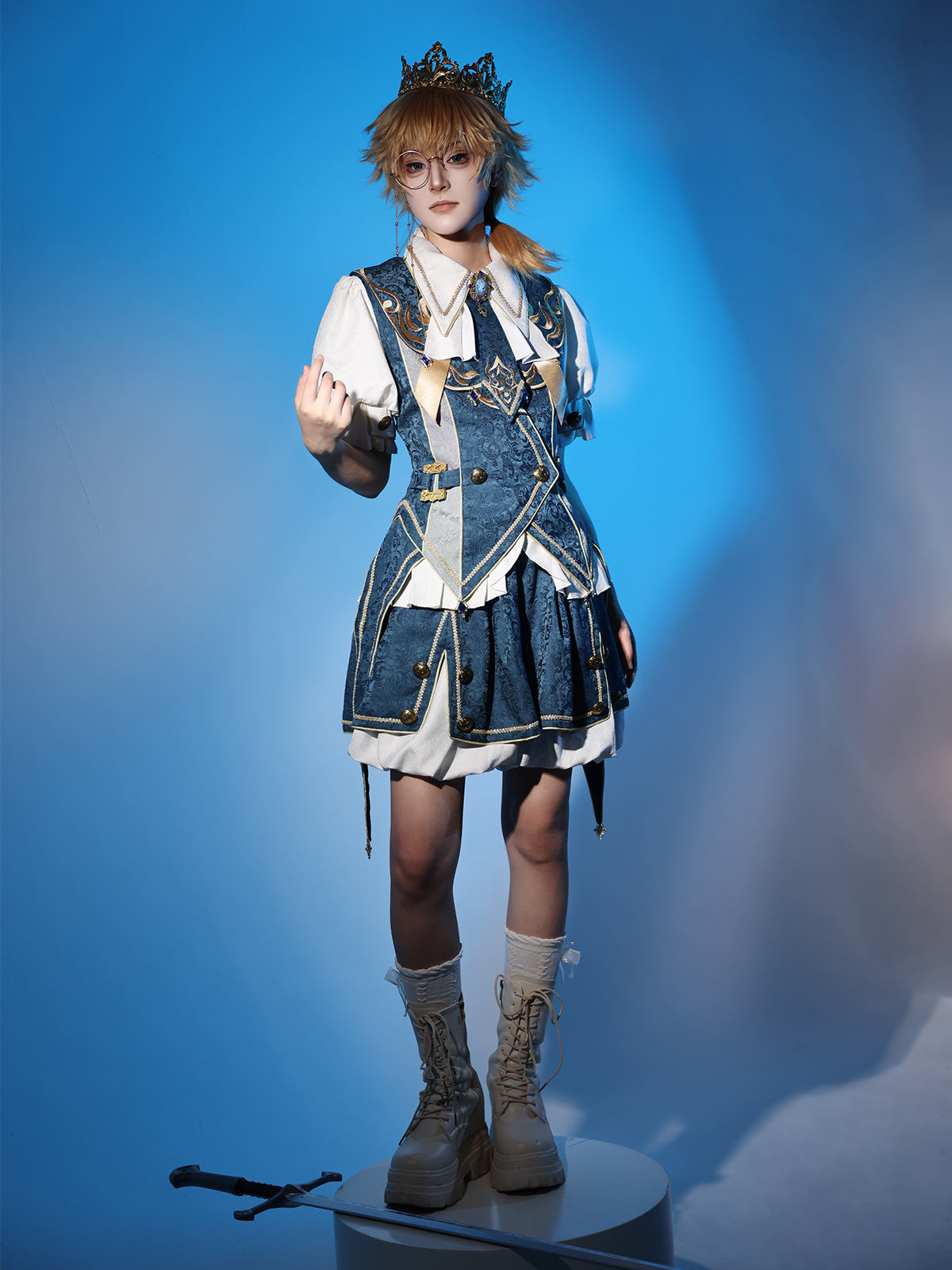Forever Island Prince Lolita Top + Balloon Pants + Vest