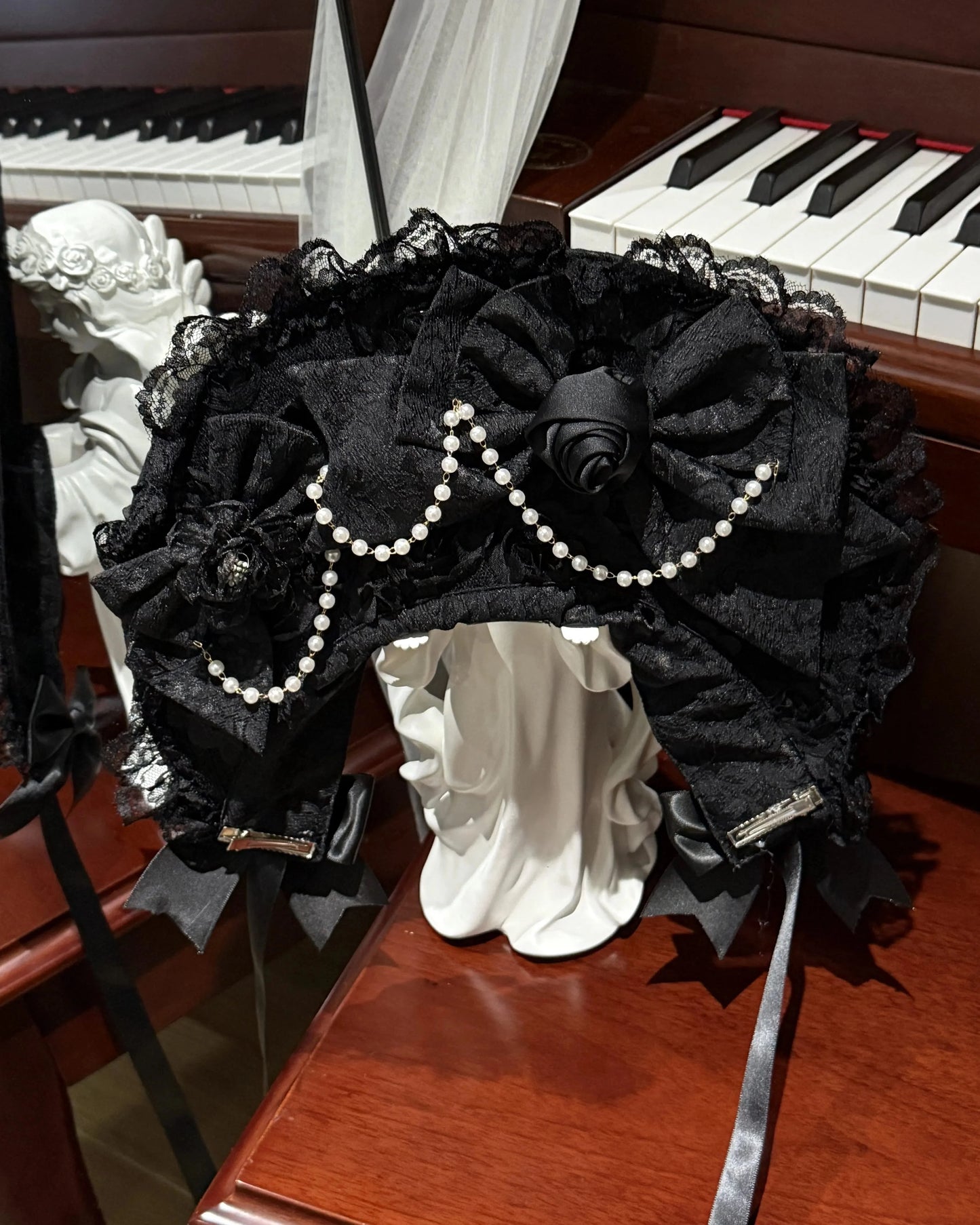 Rose Ruffle Princess Jumper Skirt + Bag Ribbon + Bonnet