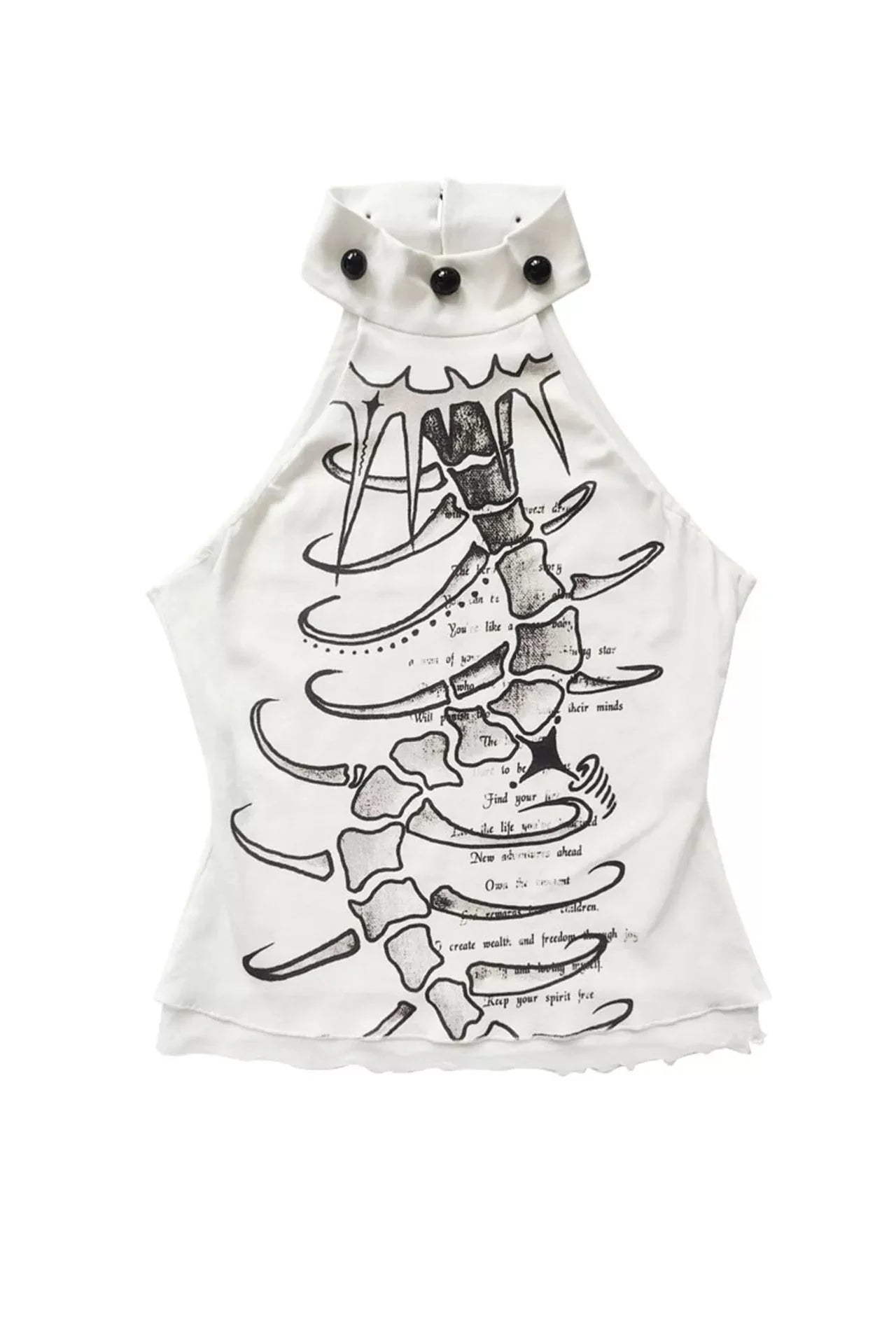 Y2k Sleeveless High Neck Top