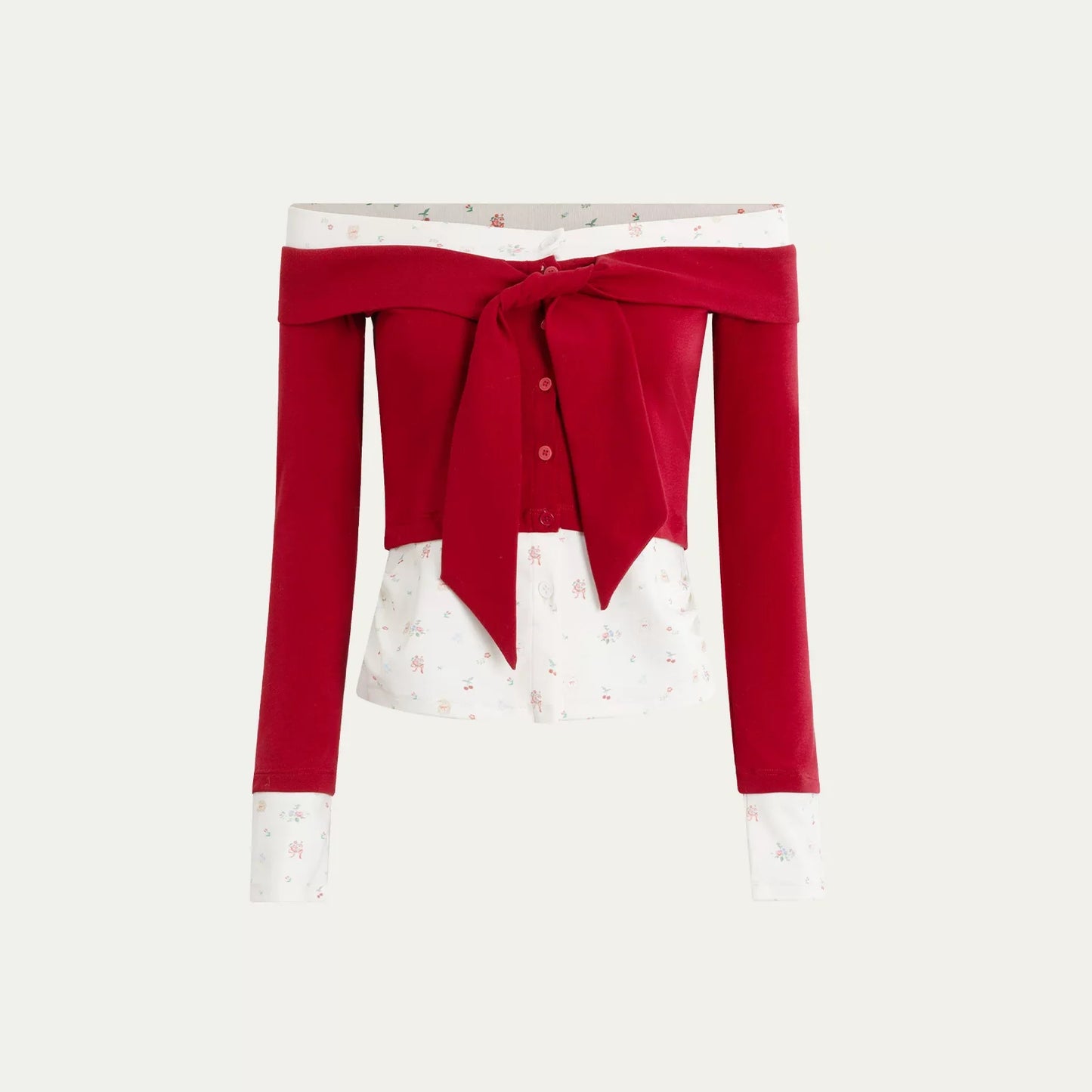 Cherry Tie Up Top